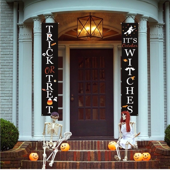 Trick or treat or it’s October witches door signs - Picture 3 of 6